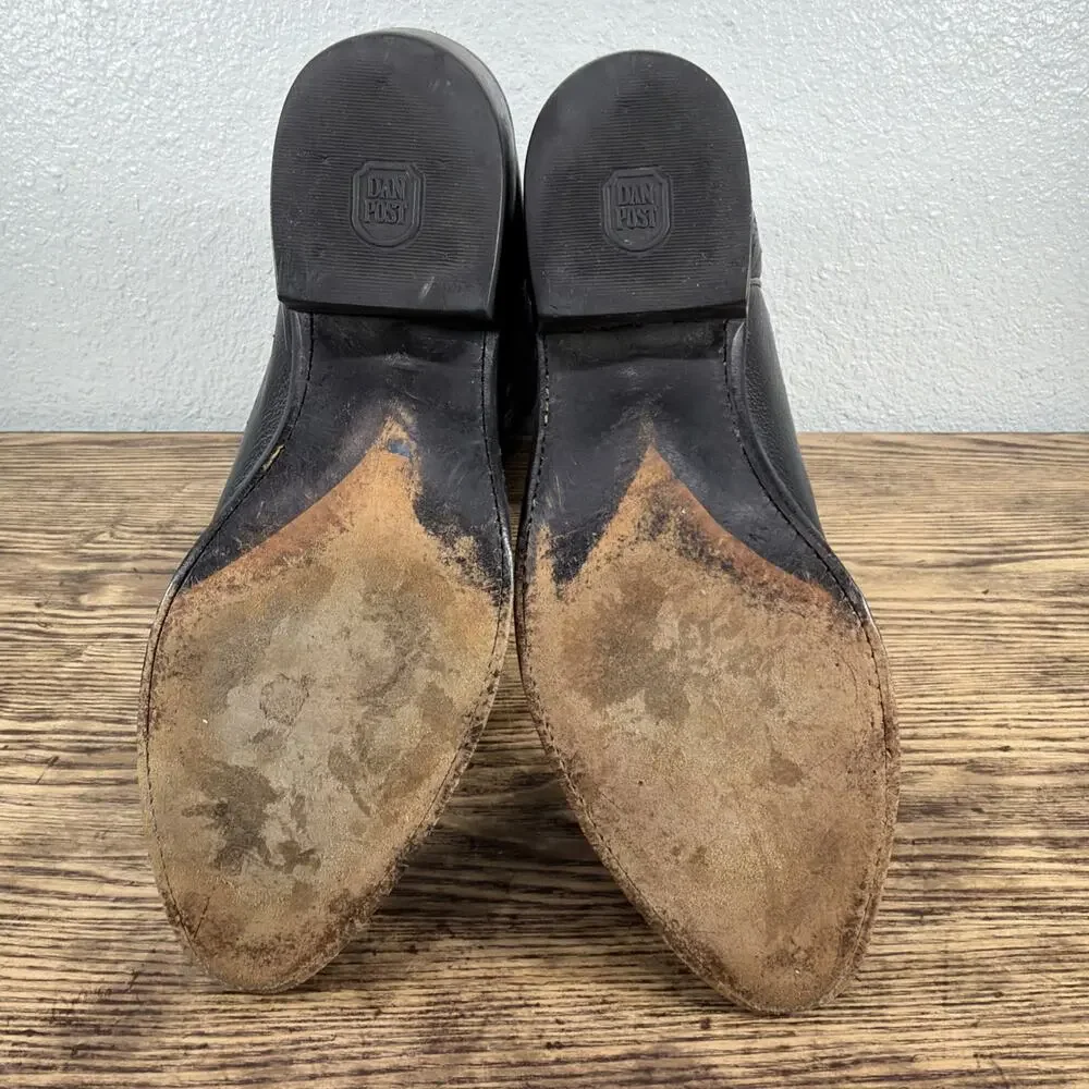 Dan Post 110R Black Western Cowboy Boots Mens 10 D